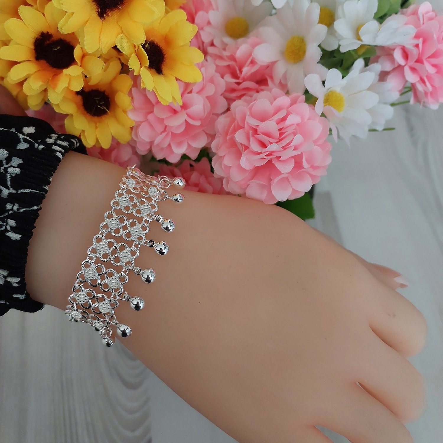 Gümüş Akıtma Toplu Bileklik