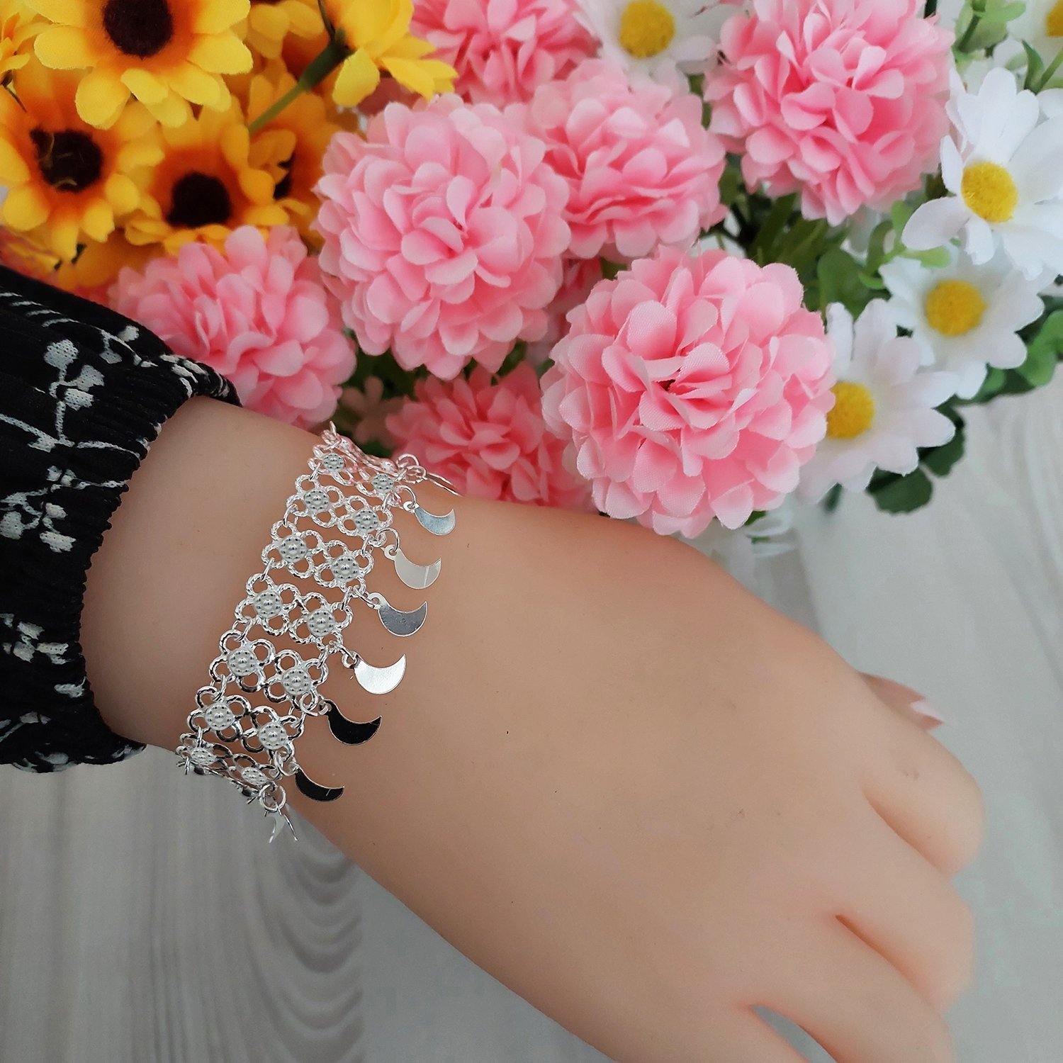 Gümüş Mardin Yöresel Telkari Bileklik