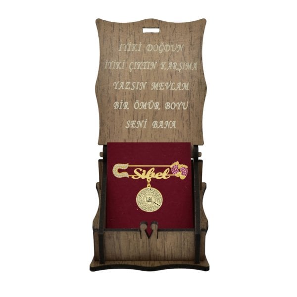 Gümüş Ya Şafi Yazılı İsimli Bebek İğnesi