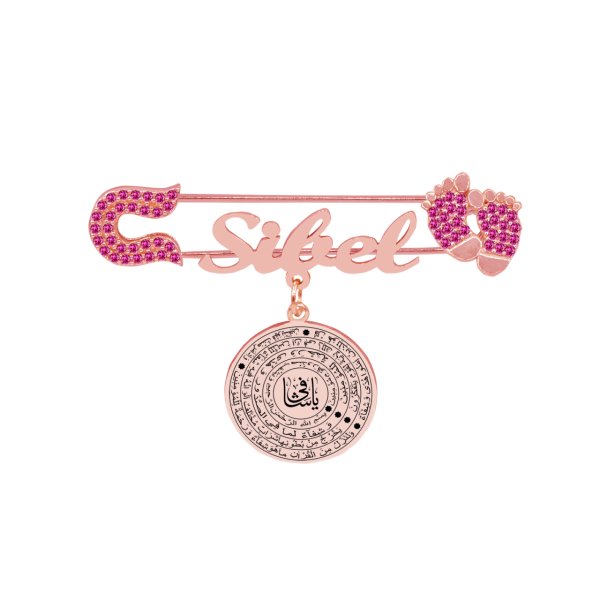 Gümüş Şifa Ayeti İsimli Bebek Nazar İğnesi