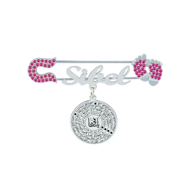 Gümüş Şifa Ayeti İsimli Bebek Nazar İğnesi