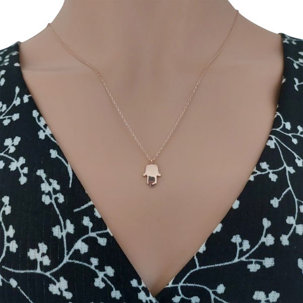 Gümüş Taşsız El Kolye