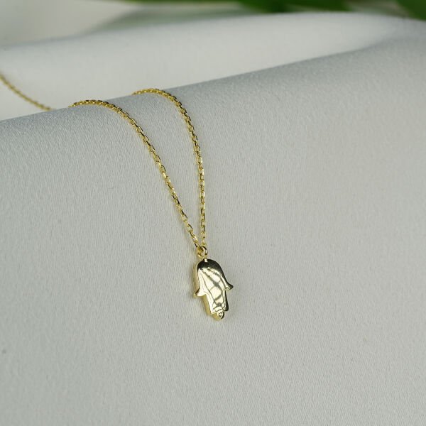 Gümüş Taşsız El Kolye