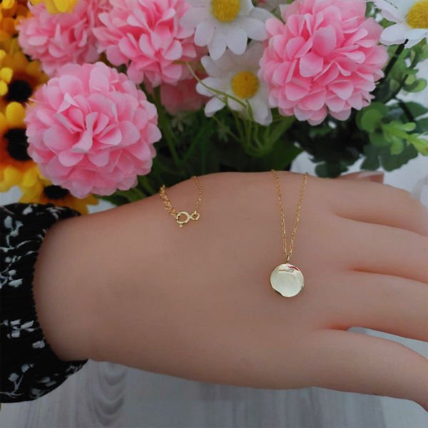 Gümüş Yuvarlak Minik Kolye