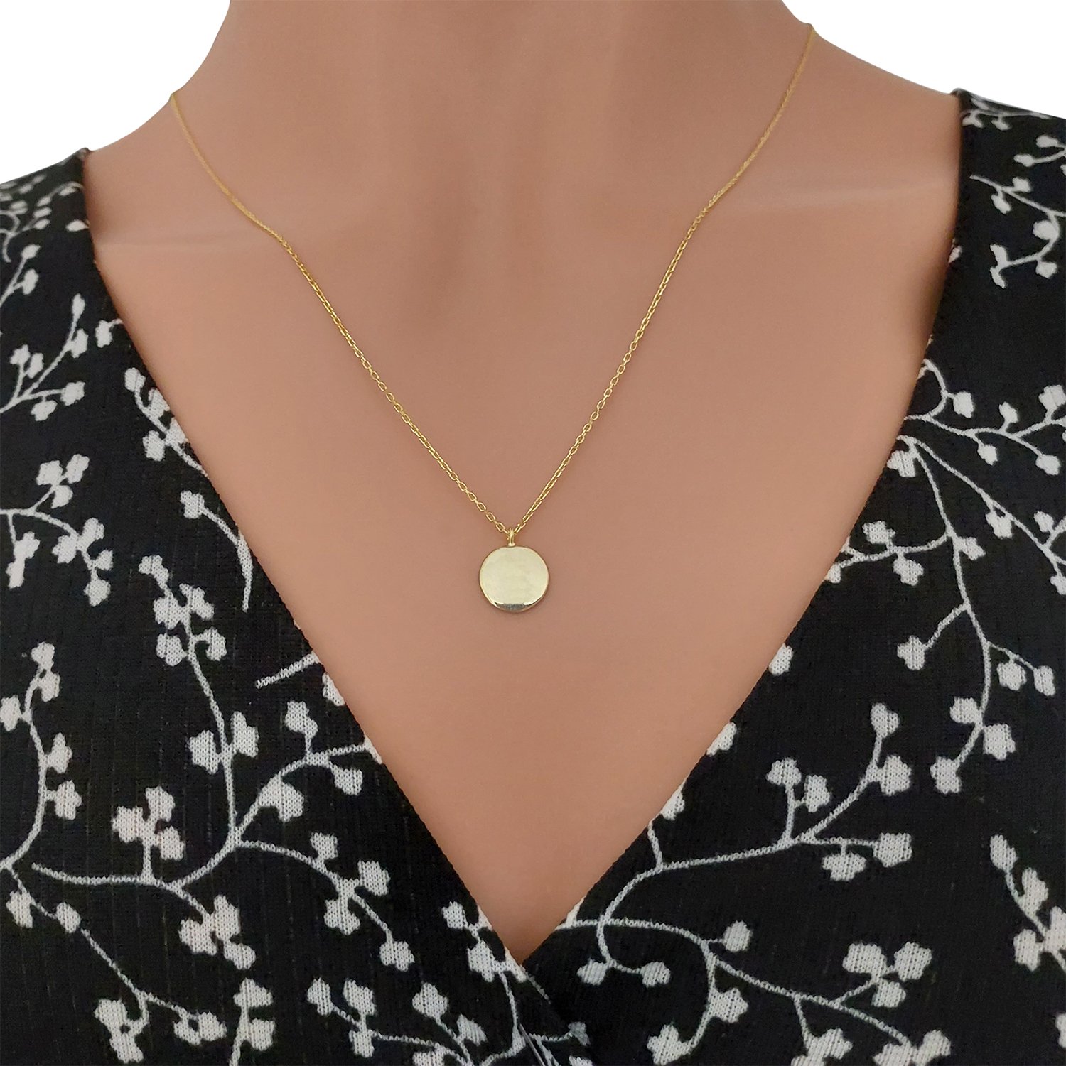 Gümüş Yuvarlak Minik Kolye