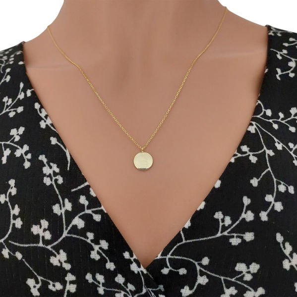 Gümüş Yuvarlak Minik Kolye