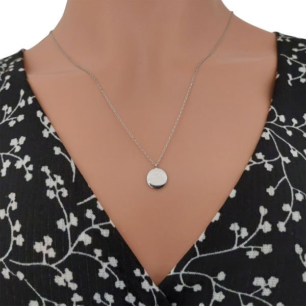 Gümüş Yuvarlak Minik Kolye