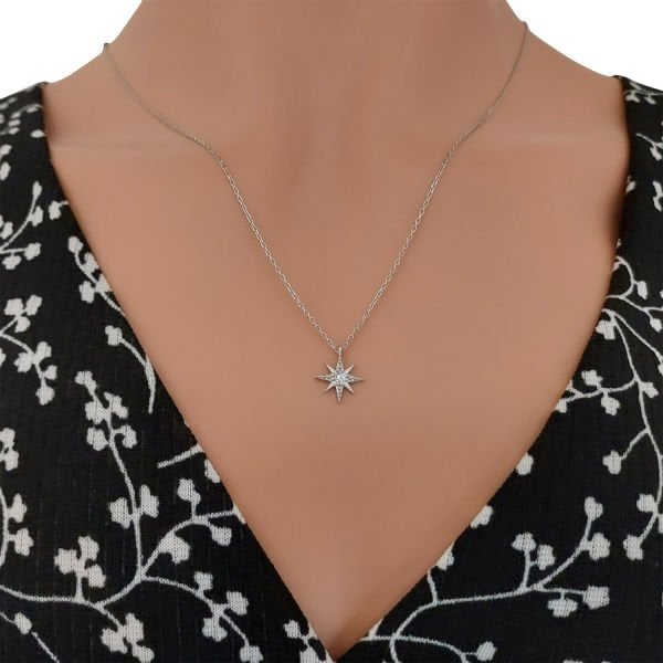 Gümüş Minik Kutup Yıldızı Kolye