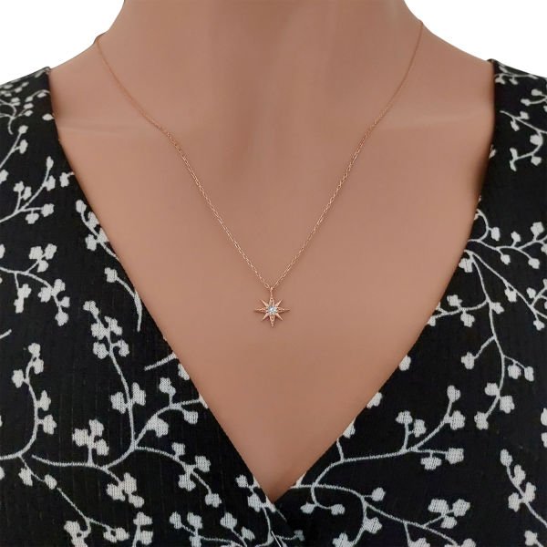 Gümüş Minik Kutup Yıldızı Kolye