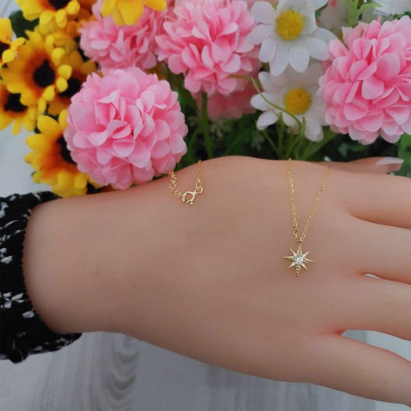 Gümüş Minik Kutup Yıldızı Kolye