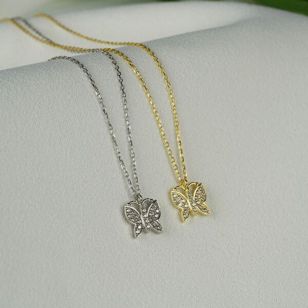 Gümüş Kelebek Kolye