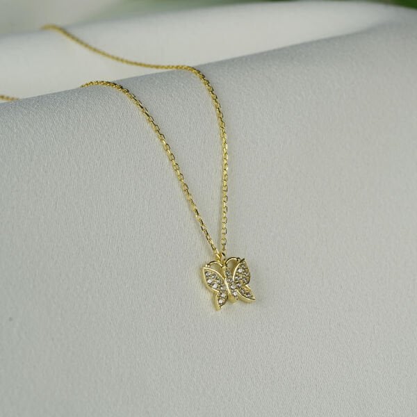 Gümüş Kelebek Kolye