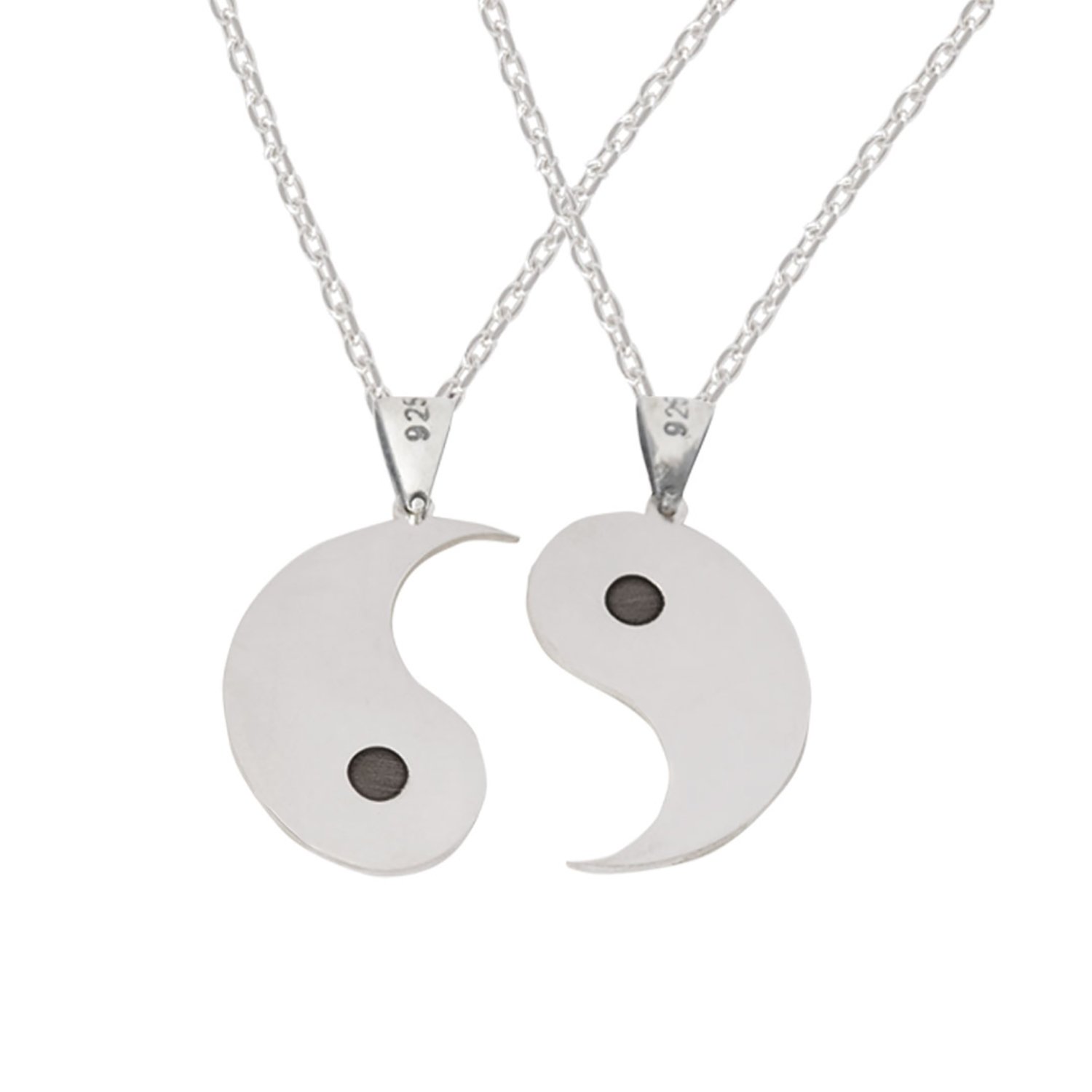 Gümüş Özel Tasarım Çiftli Denge Kolyesi