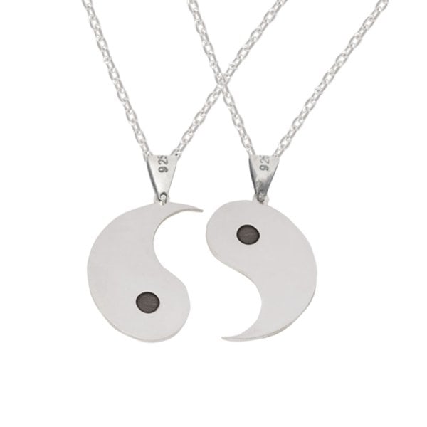 Gümüş Özel Tasarım Çiftli Denge Kolyesi