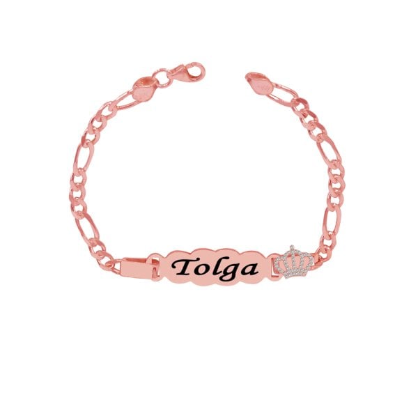 Gümüş Bulut Taçlı İsimli Çocuk Bileklik