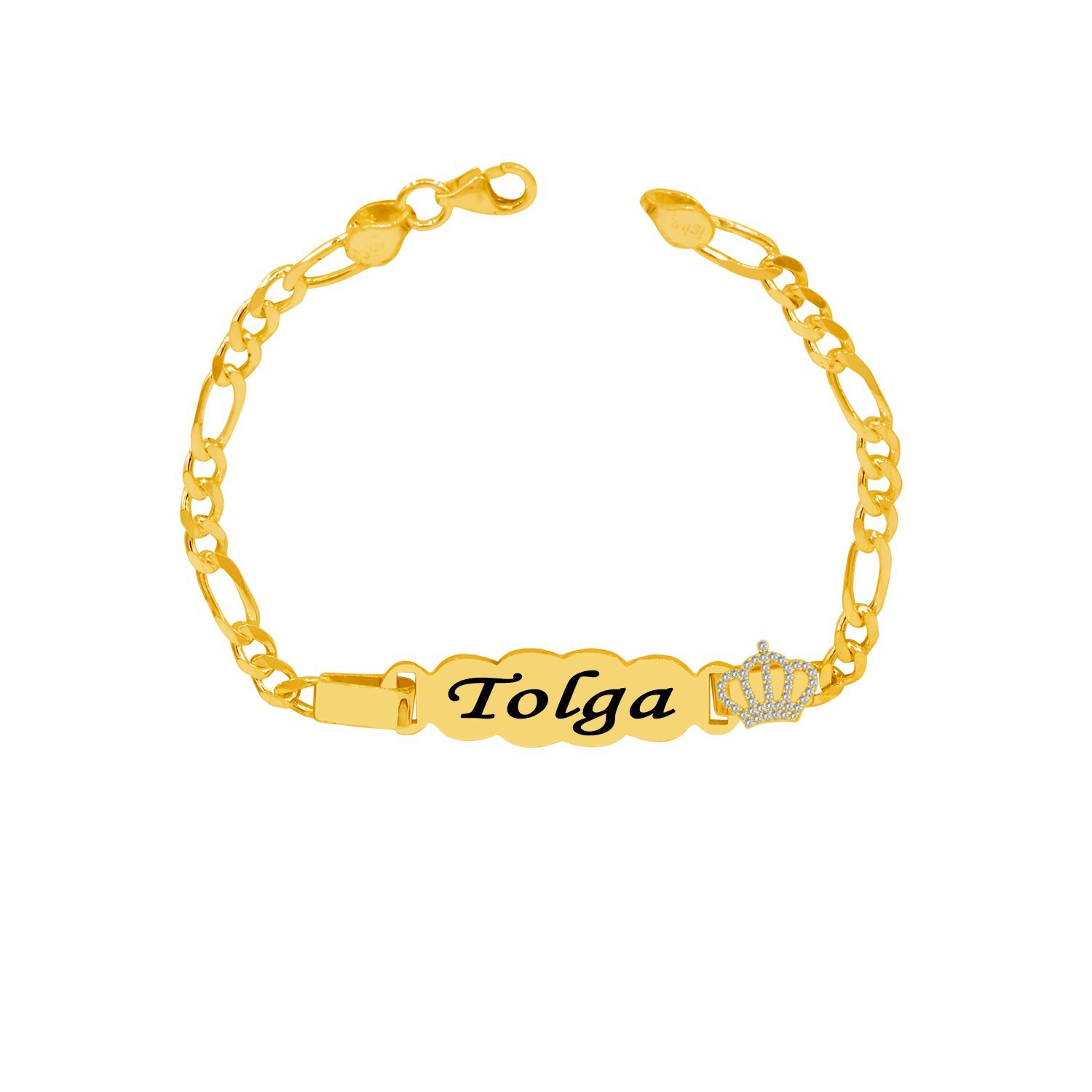 Gümüş Bulut Taçlı İsimli Çocuk Bileklik