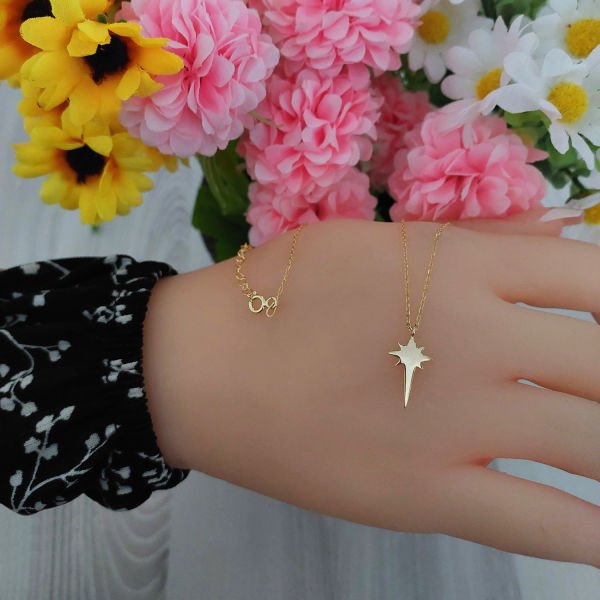 Gümüş Kutup Yıldızı Kolye