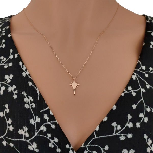 Gümüş Kutup Yıldızı Kolye
