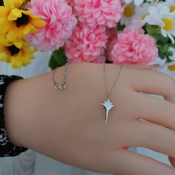 Gümüş Kutup Yıldızı Kolye