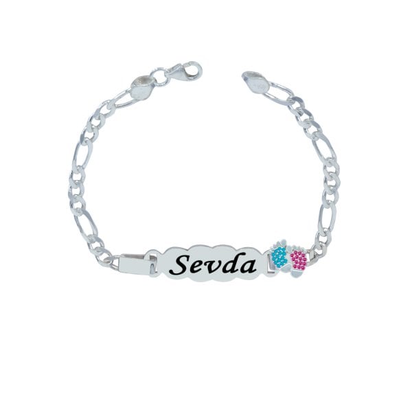 Gümüş Patikli İsimli Çocuk Bileklik