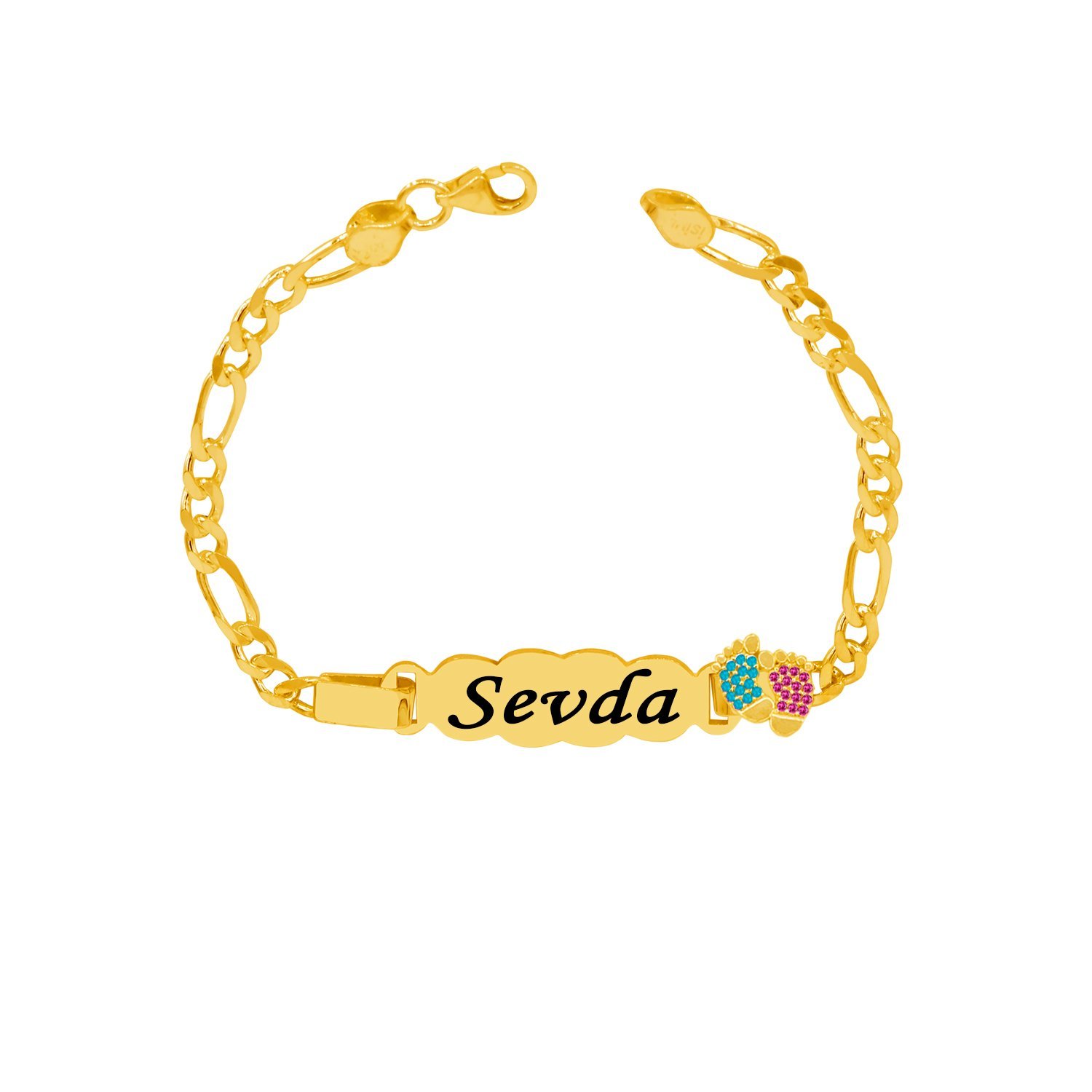 Gümüş Patikli İsimli Çocuk Bileklik