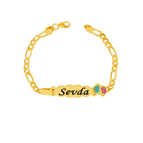 Gümüş Patikli İsimli Çocuk Bileklik