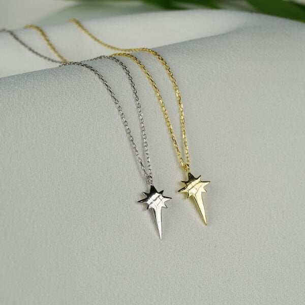 Gümüş Kutup Yıldızı Kolye