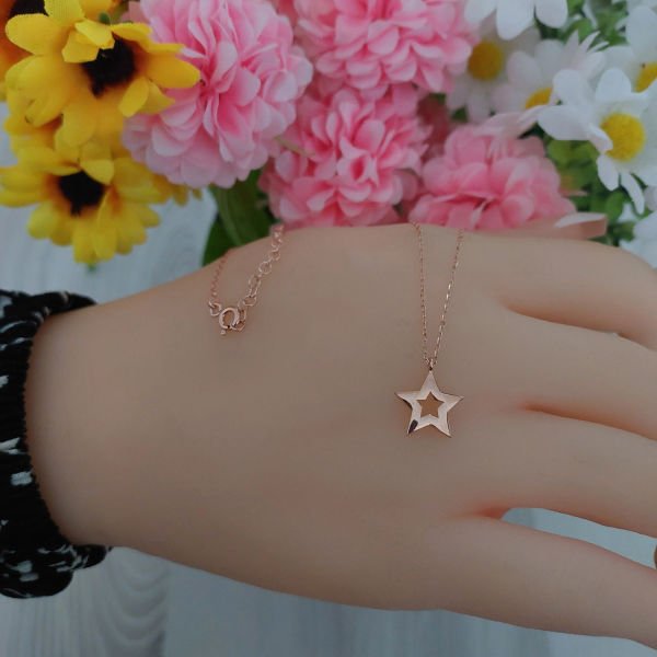 Gümüş Taşsız Minik Yıldız Kolye