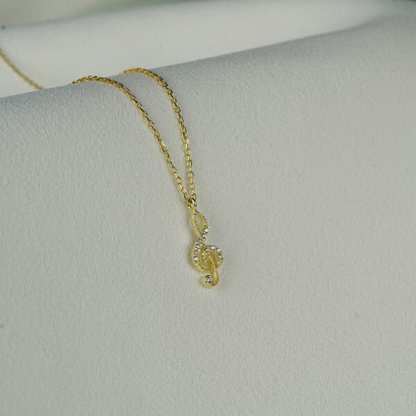 Gümüş Sol Anahtarı Kolye