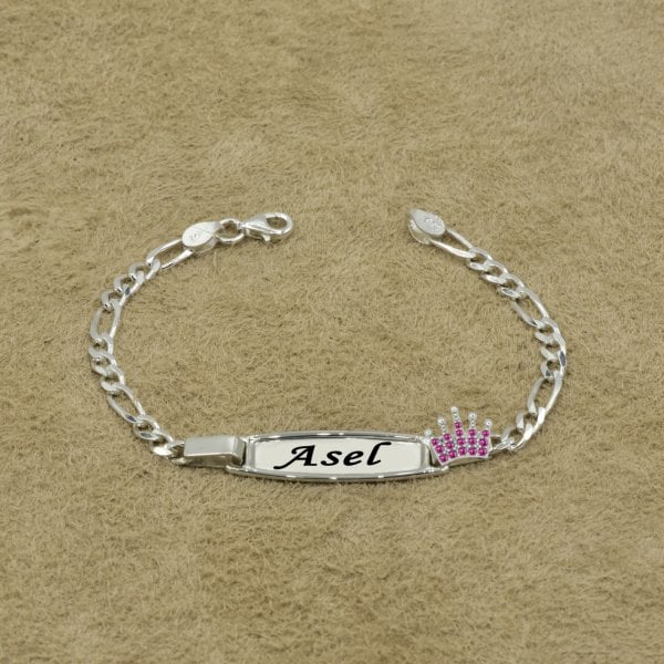 Gümüş Taçlı İsimli Bebek Künye