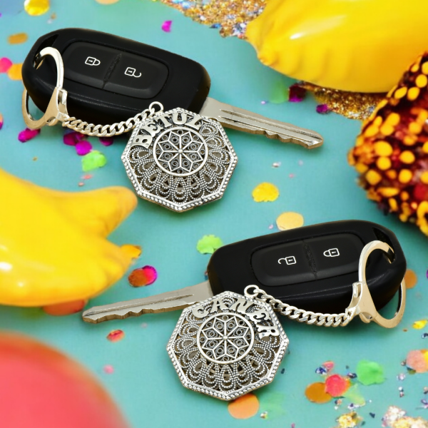 Gümüş Telkari İşlemeli İsimli Anahtarlık