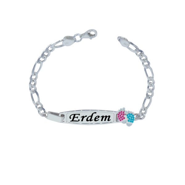 Gümüş Plaka Patikli Bebek Künyesi