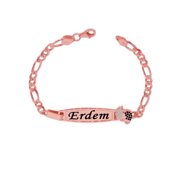 Gümüş Plaka Patikli Bebek Künye