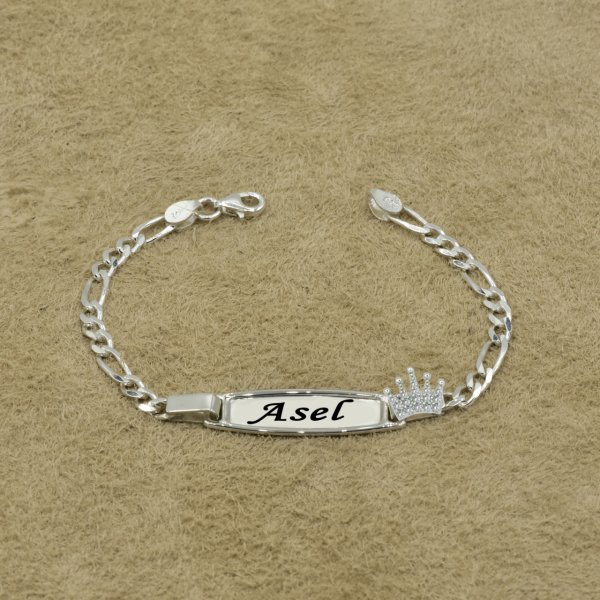 Gümüş Plaka Patikli Çocuk Künye