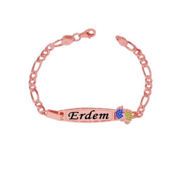 Gümüş Plaka Patikli Çocuk Künyesi