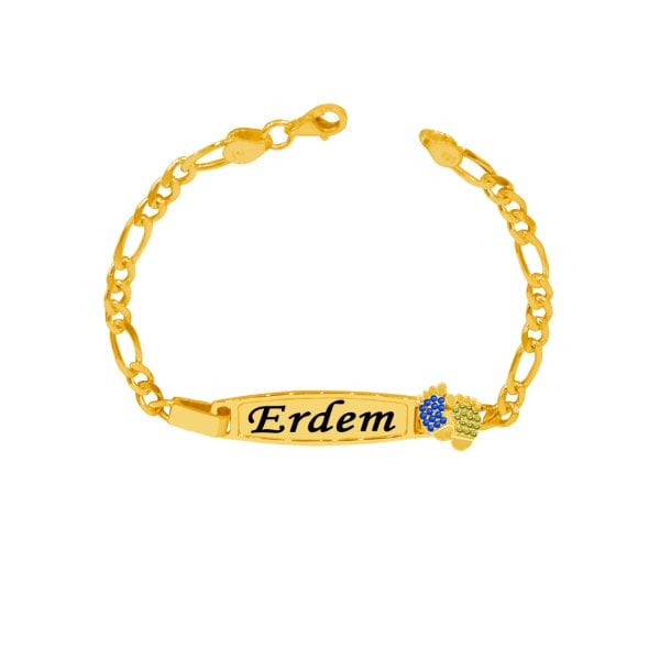 Gümüş Plaka Patikli Çocuk Künyesi