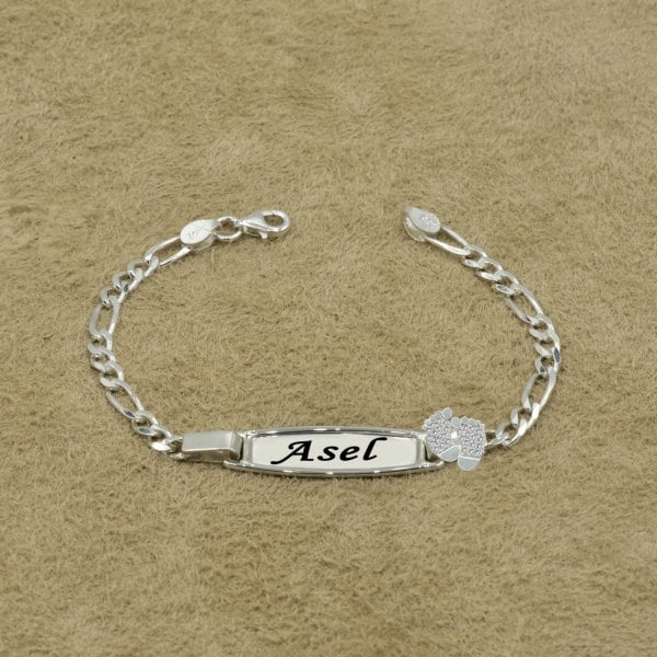 Gümüş Plaka Patikli İsimli Çocuk Künye