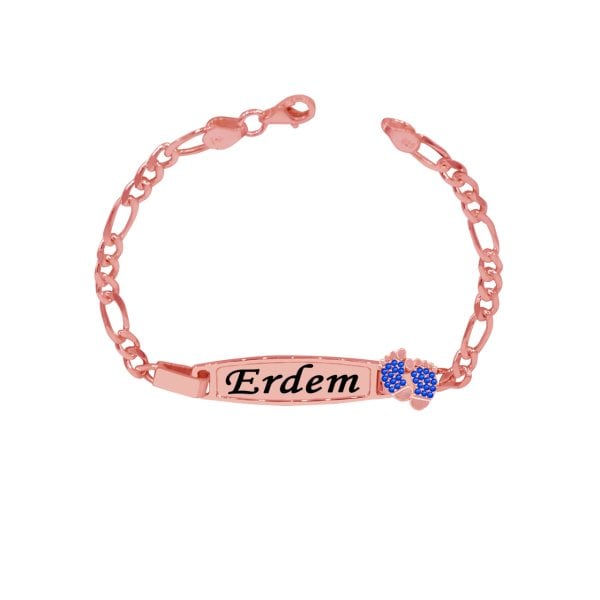 Gümüş Plaka Patikli İsimli Çocuk Künyesi