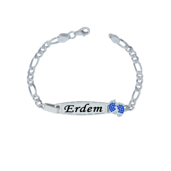 Gümüş Plaka Patikli İsimli Çocuk Künyesi