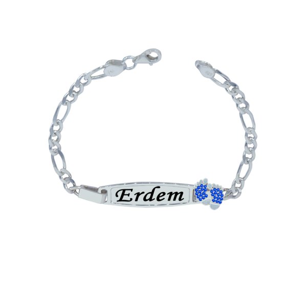 Gümüş Plaka Patikli İsimli Çocuk Künyesi