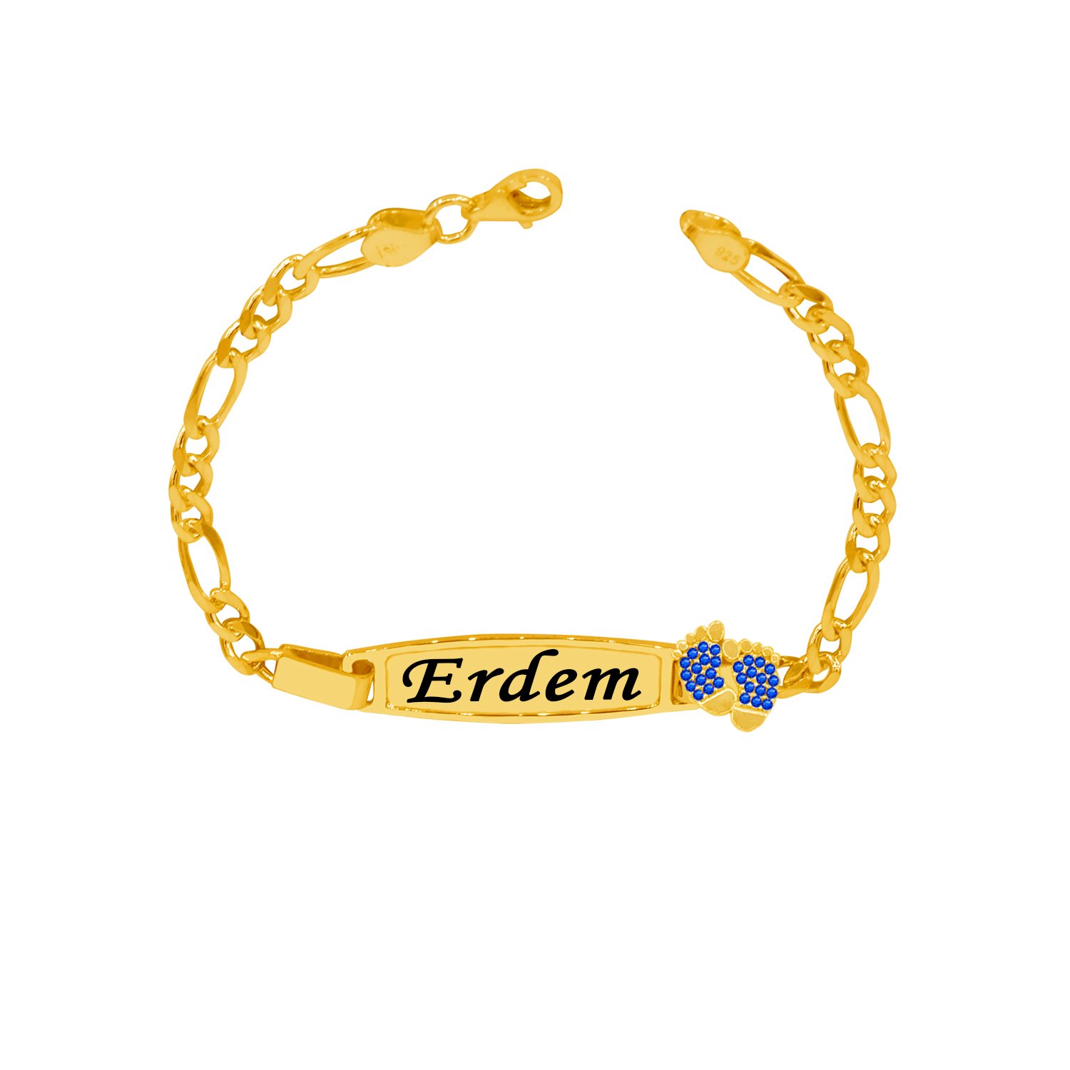 Gümüş Plaka Patikli İsimli Çocuk Künyesi