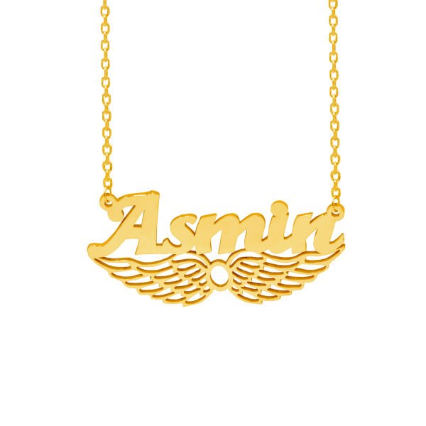 Gümüş Melek Kanatlı İsimli Kolye