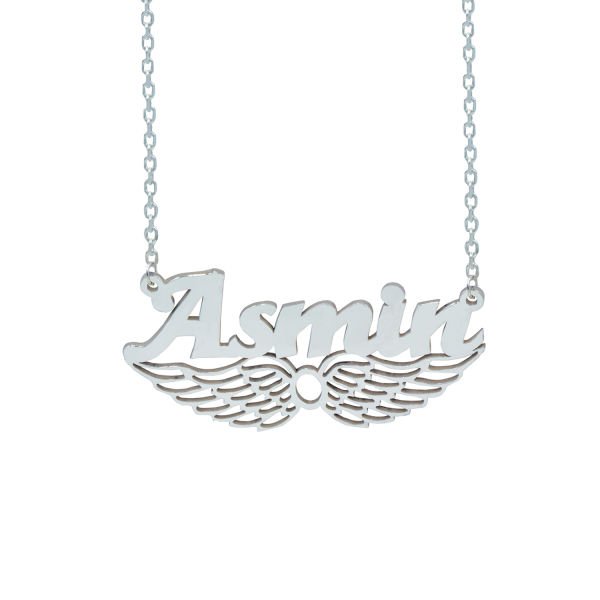 Gümüş Melek Kanatlı İsimli Kolye