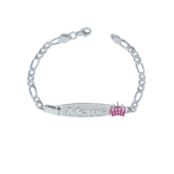 Gümüş Taçlı İsimli Bebek Künyesi