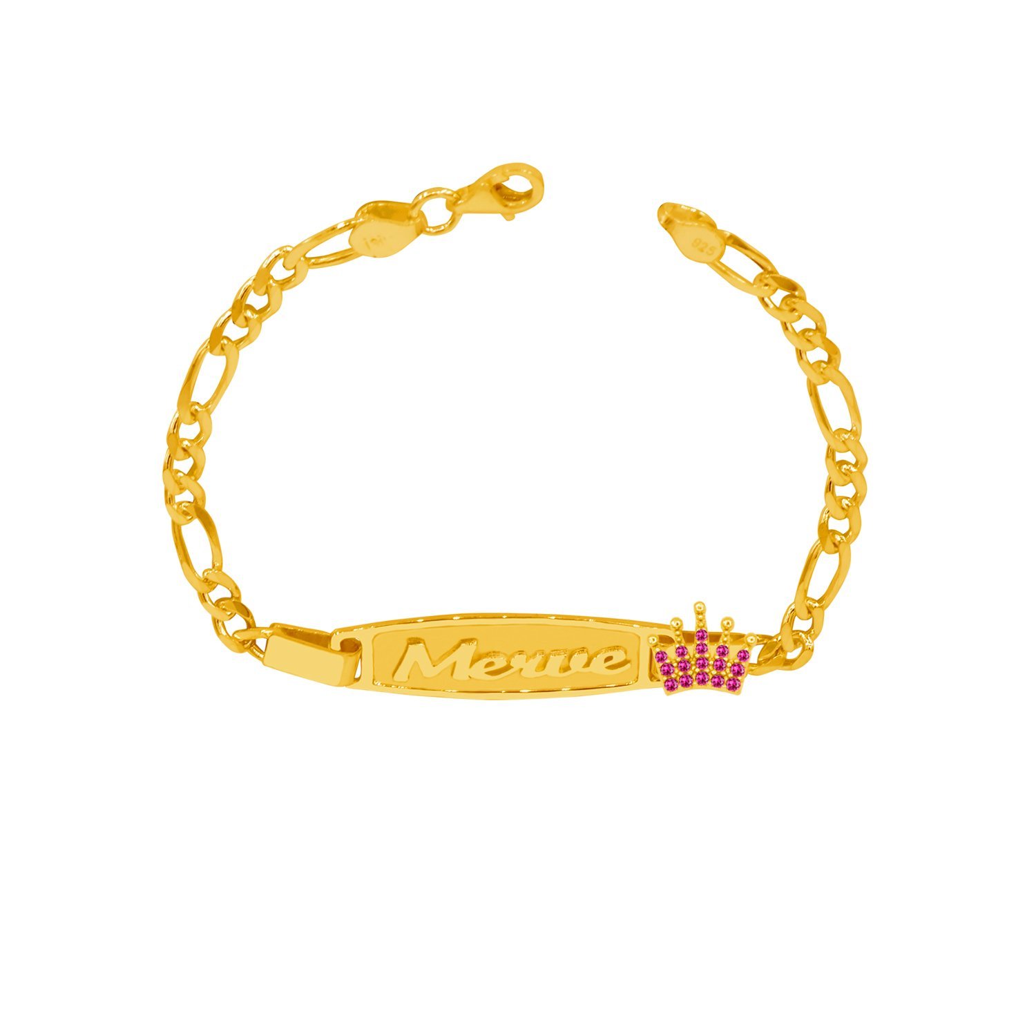 Gümüş Taçlı İsimli Bebek Künyesi