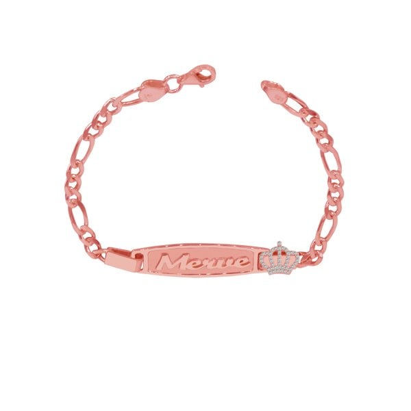 Gümüş Plaka İsimli Bebek Bileklik