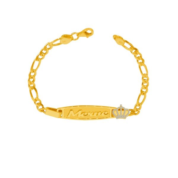 Gümüş Plaka İsimli Bebek Bileklik