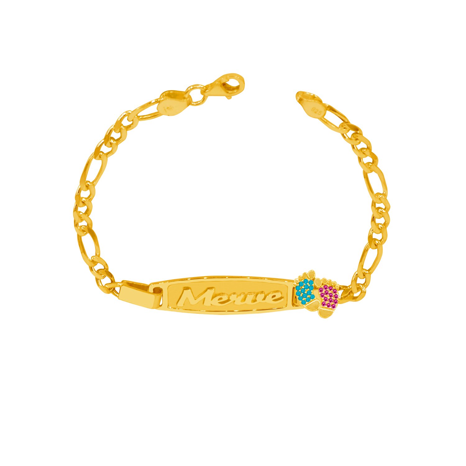 Gümüş Patikli Çocuk İsimli Bileklik