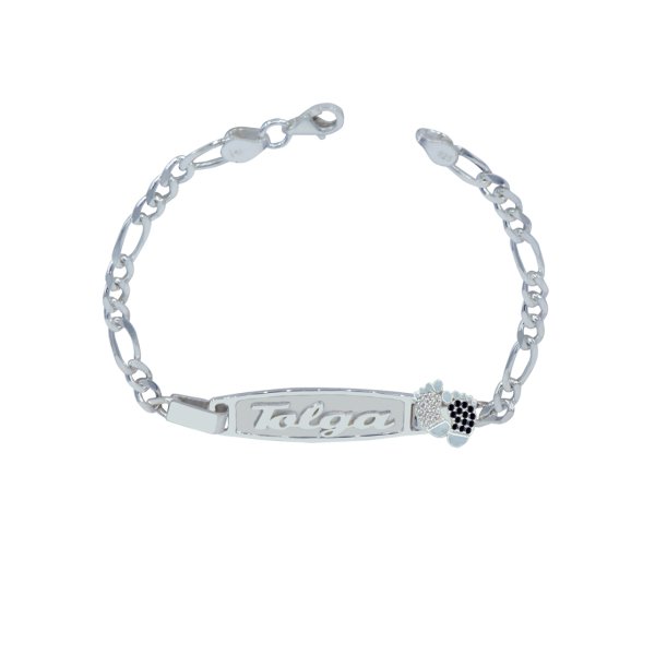 Gümüş Plaka Patikli İsimli Bebek Künye