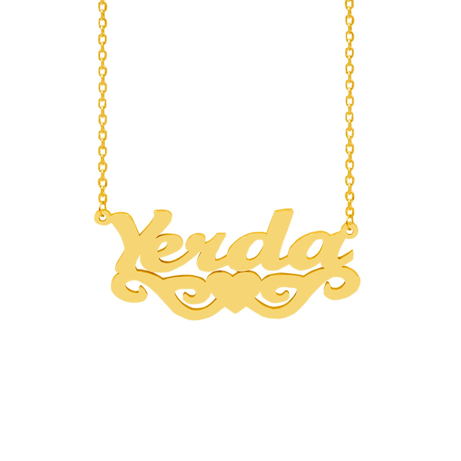 Gümüş Kalpli Melek Kanatlı İsimli Kolye